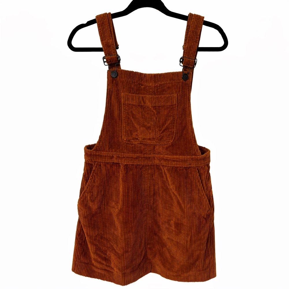 Madewell Corduroy Overall Dress Carrot Cake XS